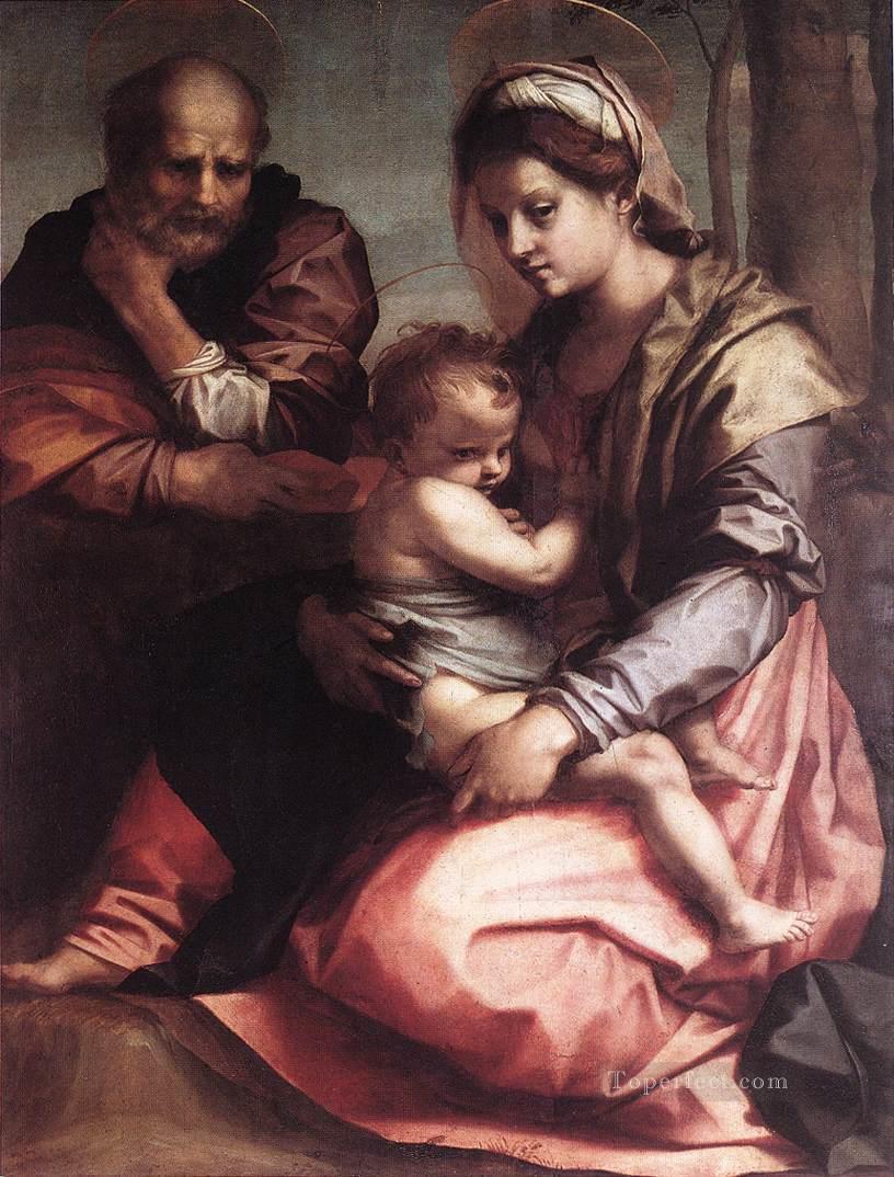 聖家族バルベリーニ WGA ルネサンス マニエリスム アンドレア デル サルト油絵